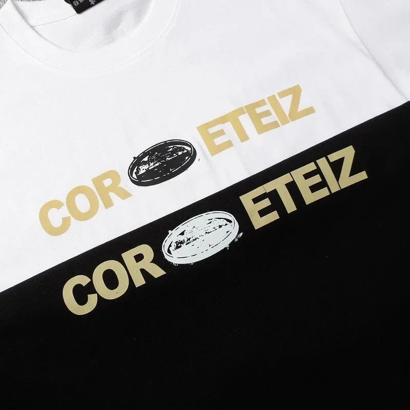 COR ETEIZ White Black Graphic Print T-Shirt