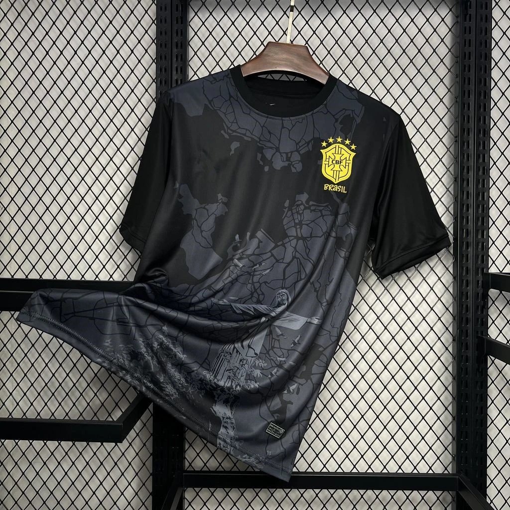 CBF Football Jerseys Brazil graphic jersey — 2425 Brazil Special Edition Black
