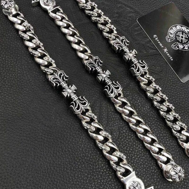 Chrome Hearts 2000 Silver Gothic Curb Chain Bracelet