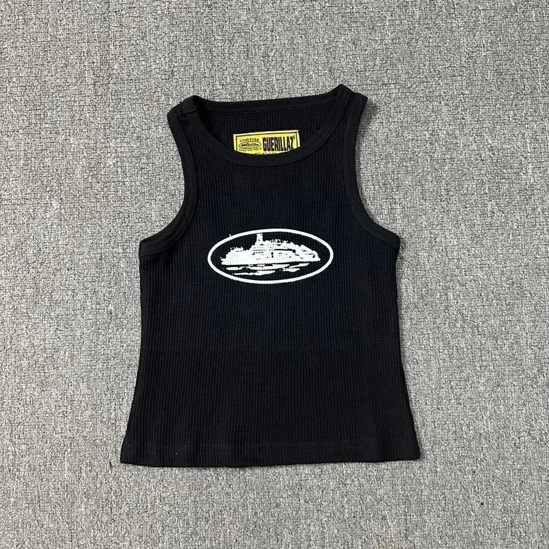 Berluti Graphic Print Black White Navy Gray Tank Top