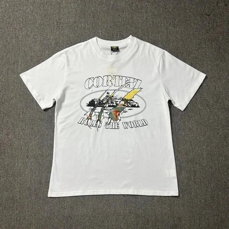 Cortez Graphic Print White Black Streetwear T-Shirt