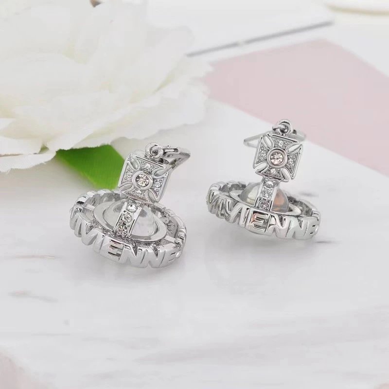 Vivienne Westwood Orb Gold Tone Crystal Embellished Jewelry Set