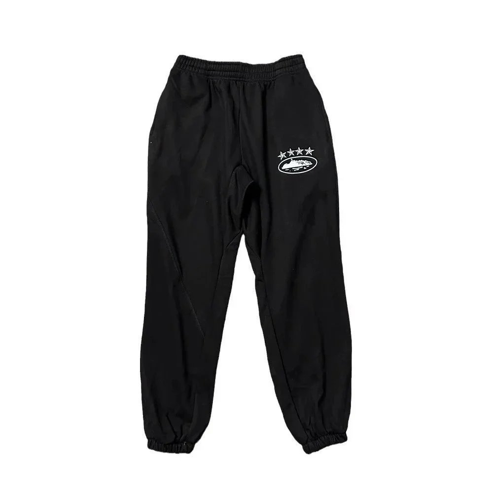 Graphic Hoodie Sweatpants Set Light Blue Black Gray White Casual