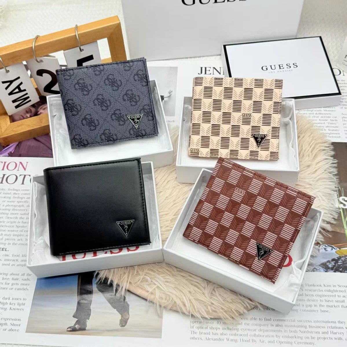 Guess Bifold Wallet Black Classic Leather