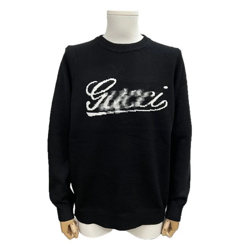 Gucci Logo Gray Knit Crewneck Sweater