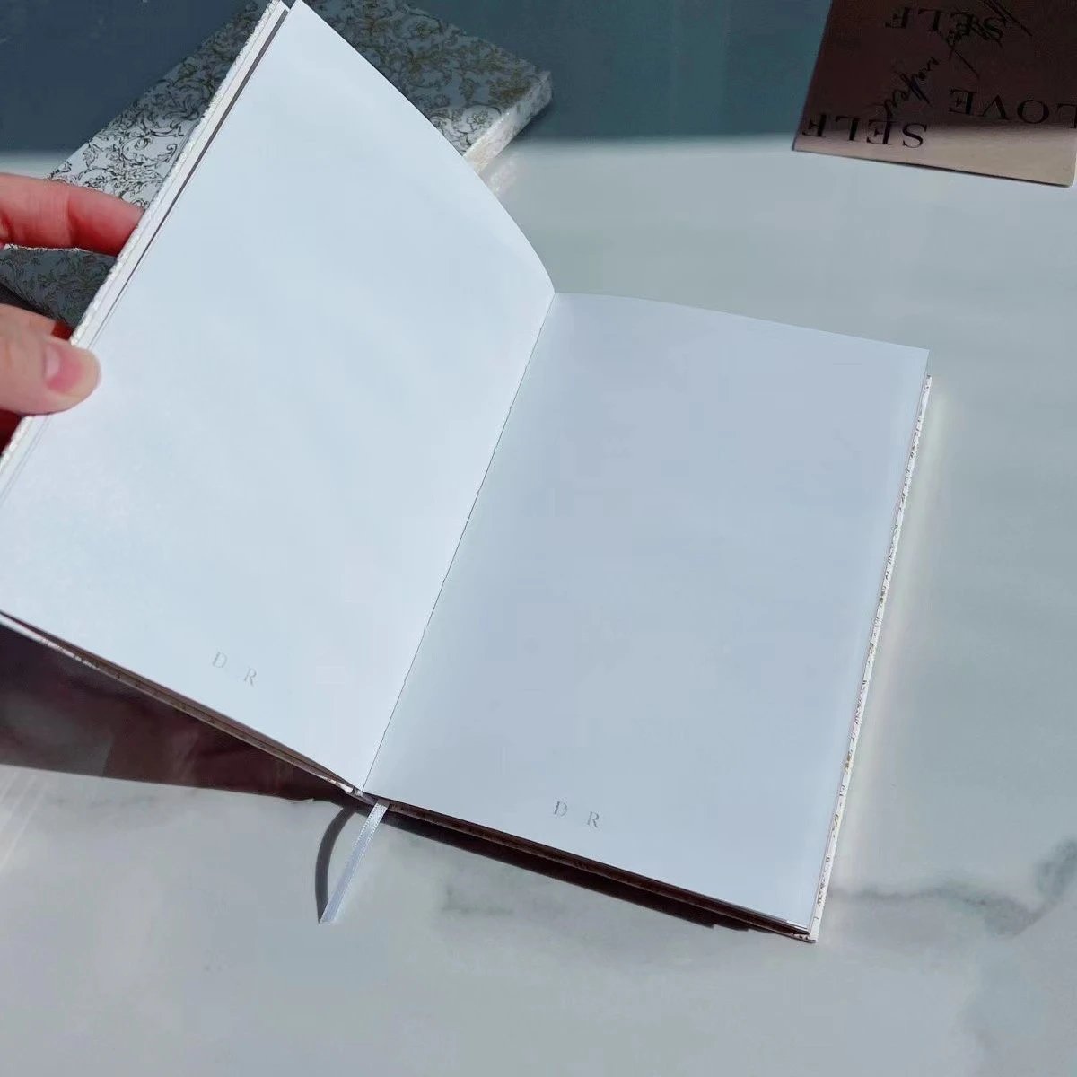 Dior Booklet White Gold Baroque Pattern Luxury Packaging