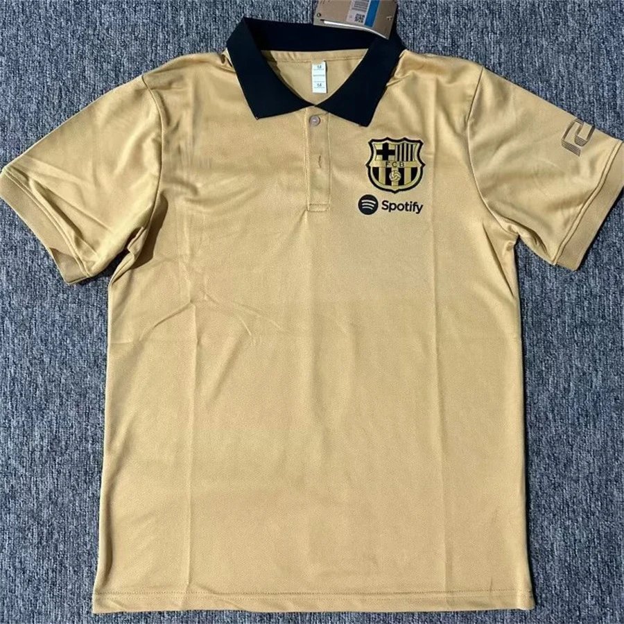 FC Barcelona Football Jerseys Short-sleeve jersey with crest — 2425 Barcelona Gold POLO