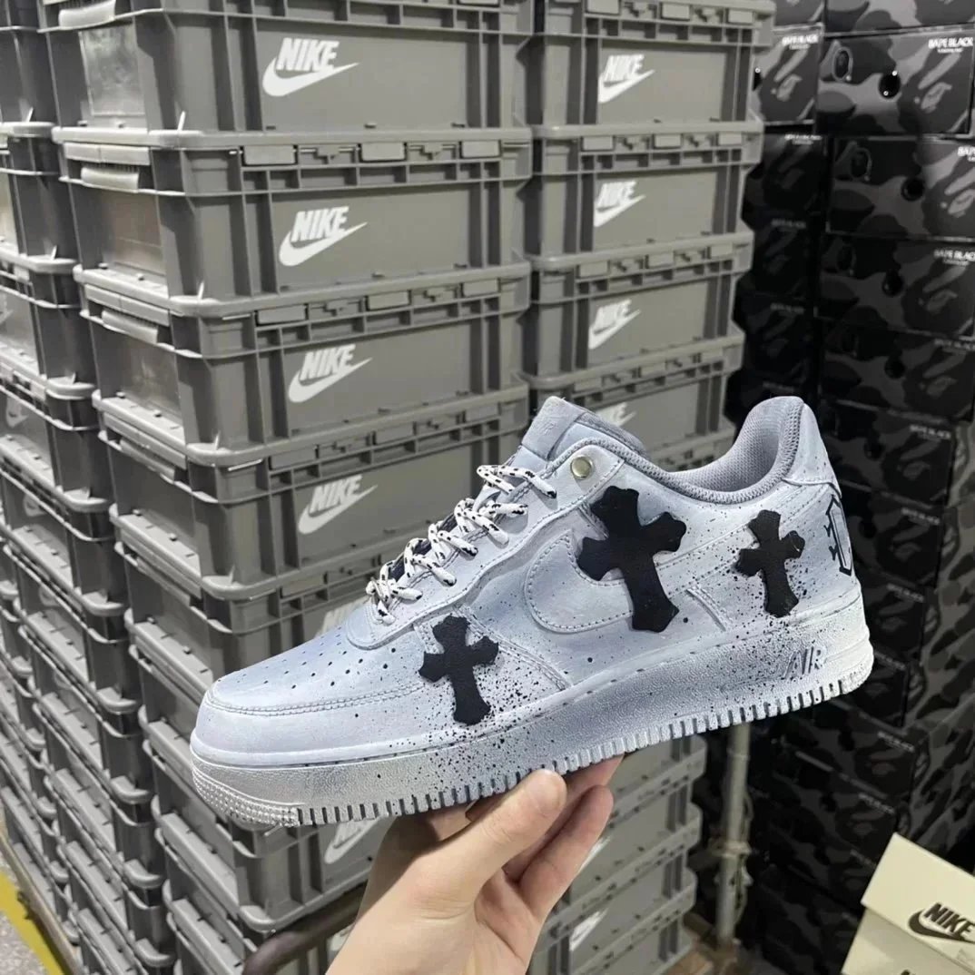 Nike Air Force 1 White Black Classic Sneakers