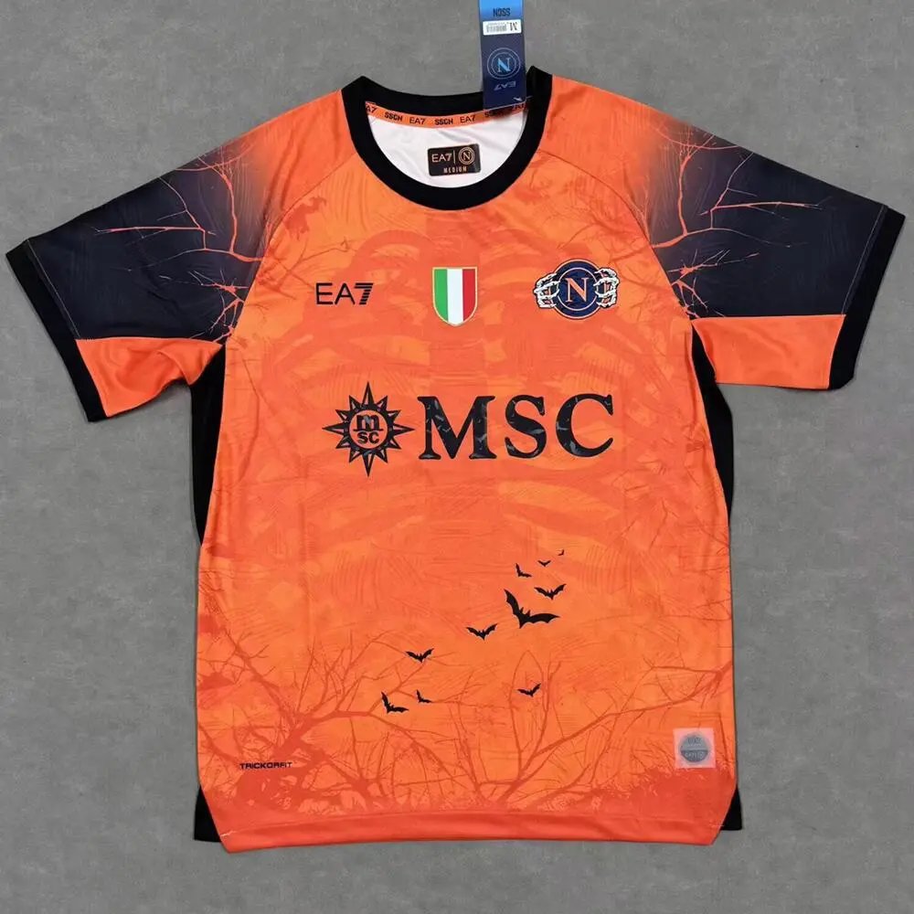 EA7 Football Jerseys SSC Napoli Jersey — 2526 Naples Halloween Edition Orange