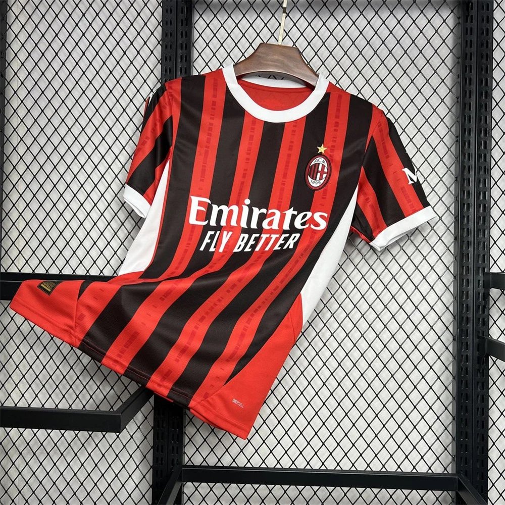 AC Milan Football Jerseys Short-sleeve jersey with crest — 24/25 AC Milan home match