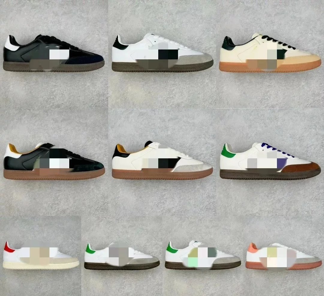 Adidas Samba Classic White Black Green Brown Casual Sneakers