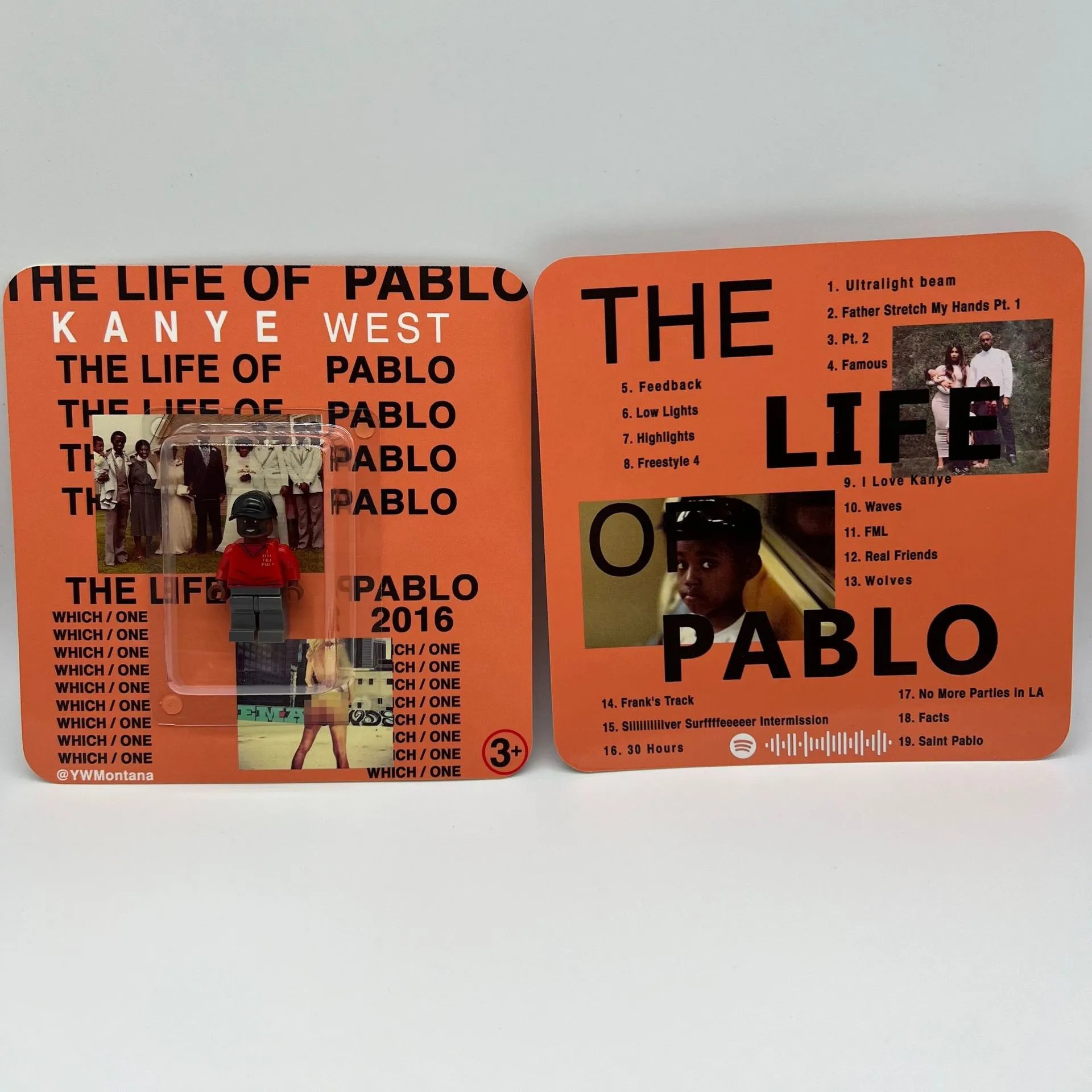 Spotify The Life Of Pablo Orange Music Coaster