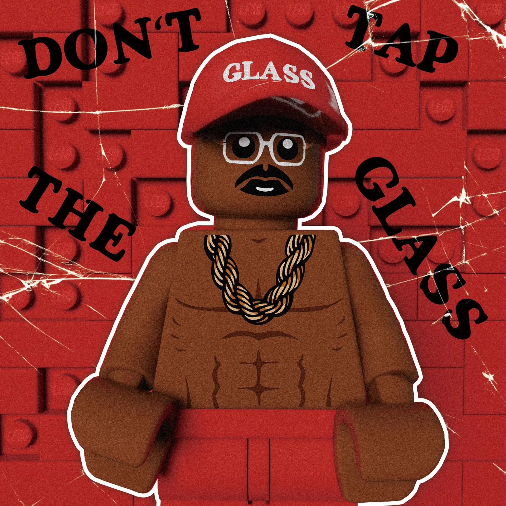 Lego Minifigure Red Cap Brown Skin Hipster Style