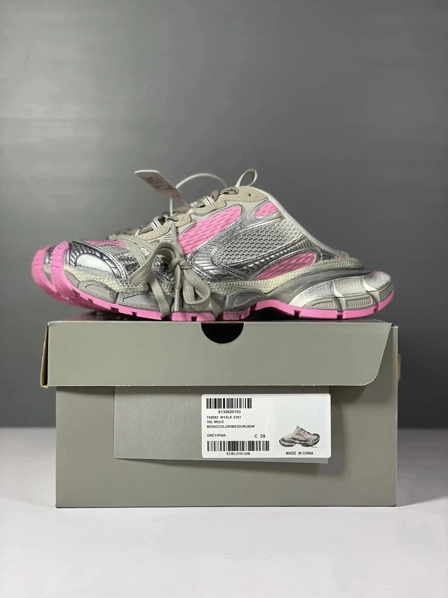 Unbranded Sneakers 3XL Mule chunky mesh — 3 XL Ash powder half 0351