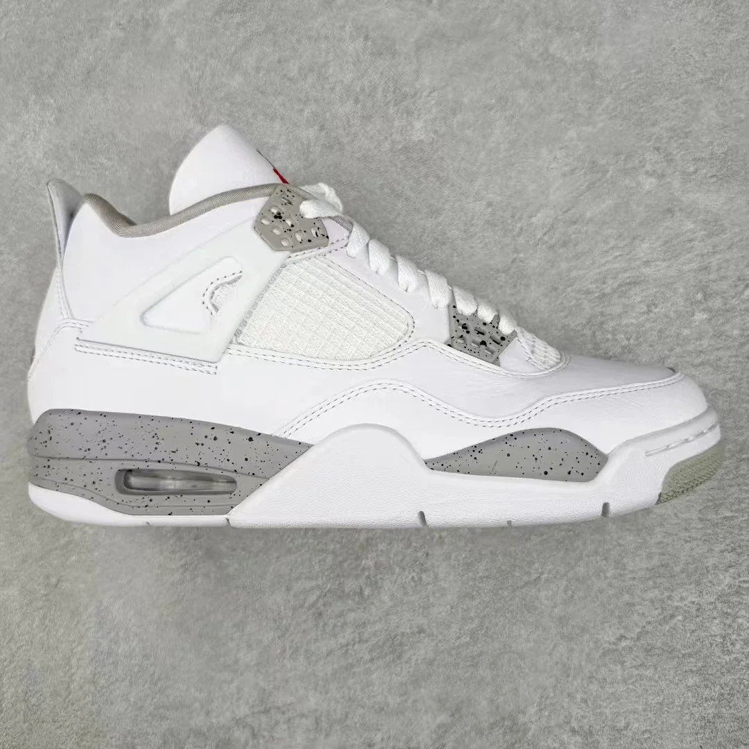 Nike Air Jordan 4 White Cement Grey Retro Sneakers