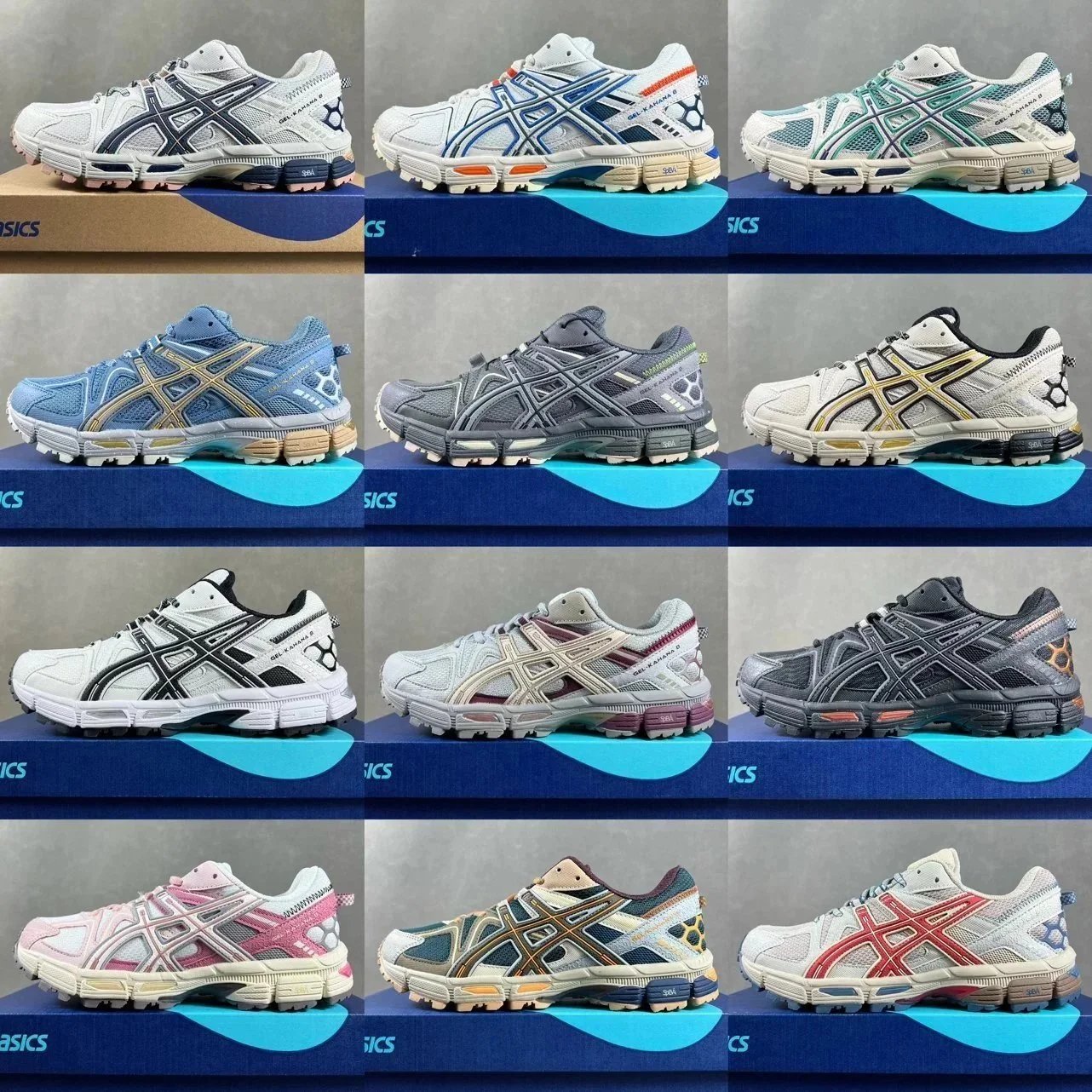 Asics Gel-Kayano 14 White Navy Casual Running Shoes