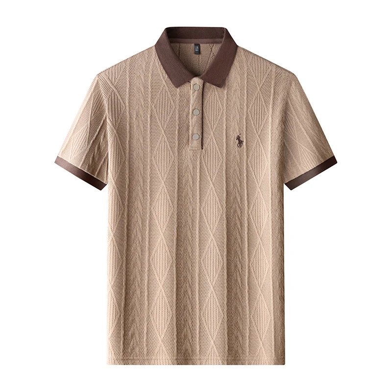 Polo Ralph Lauren Shirts Short-Sleeve Cable-Knit Shirt with Contrast Collar image 4