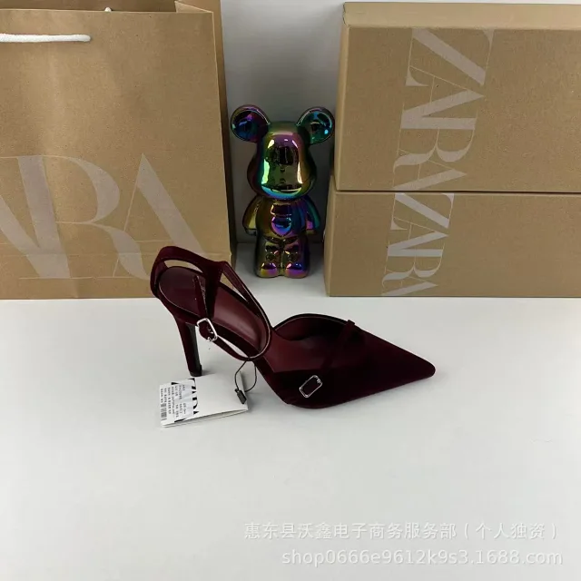 Zara High Heels Pointed-Toe Ankle-Strap Stiletto product detail image 6