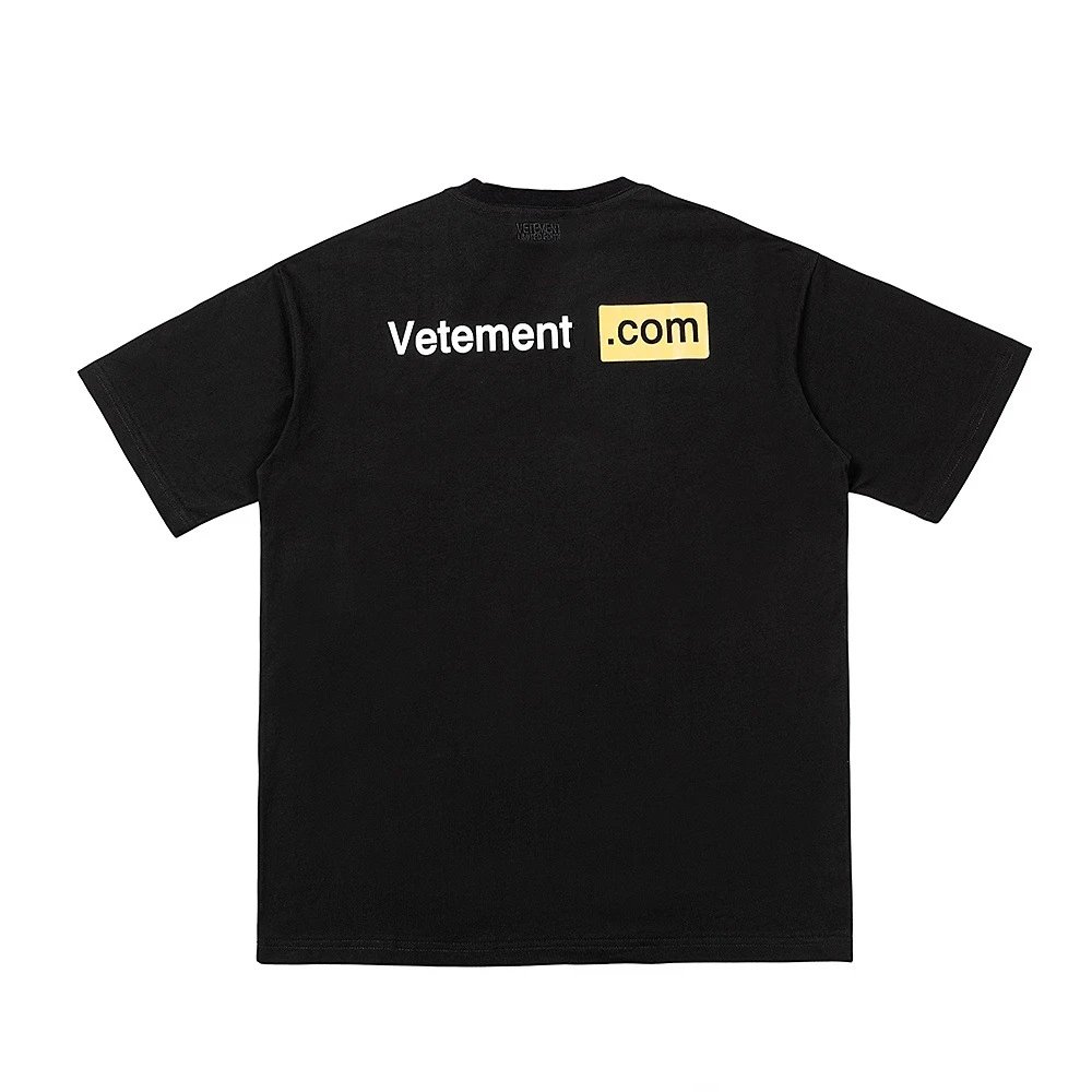 Vetement .com Black Graphic Print T-Shirt