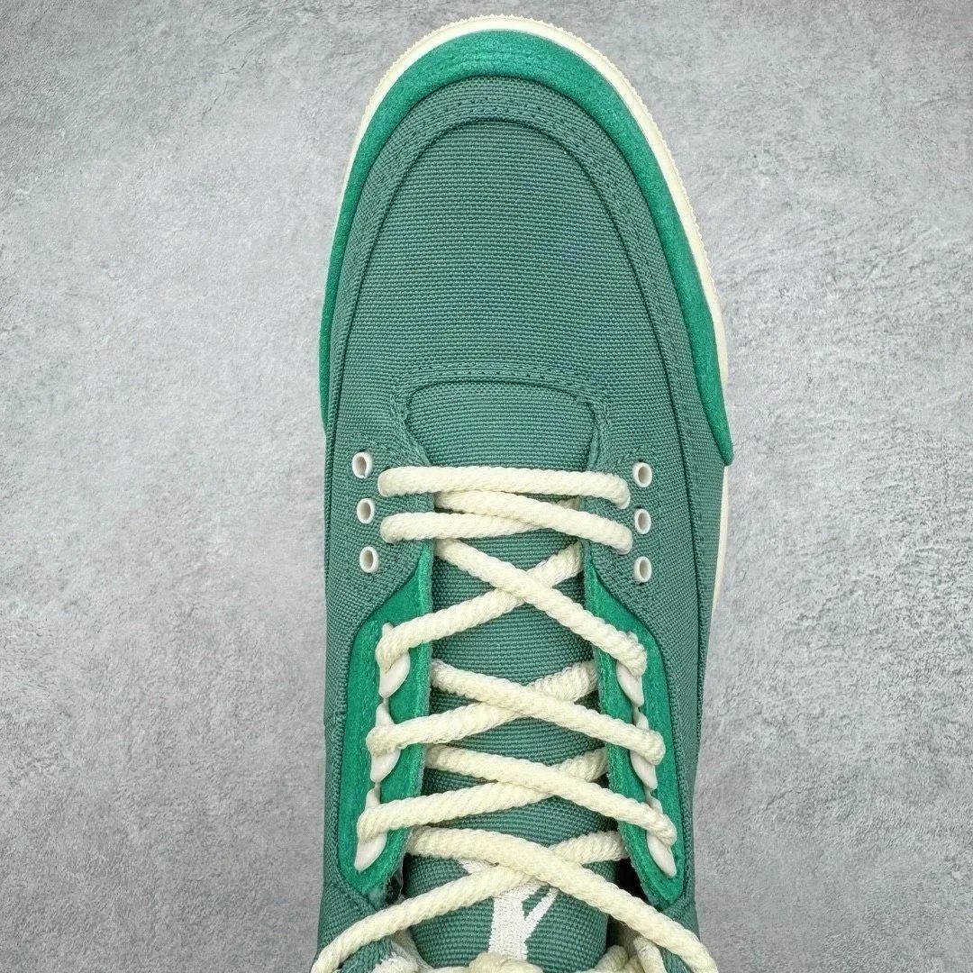 Nike Air Jordan 3 Green Canvas Casual Sneakers