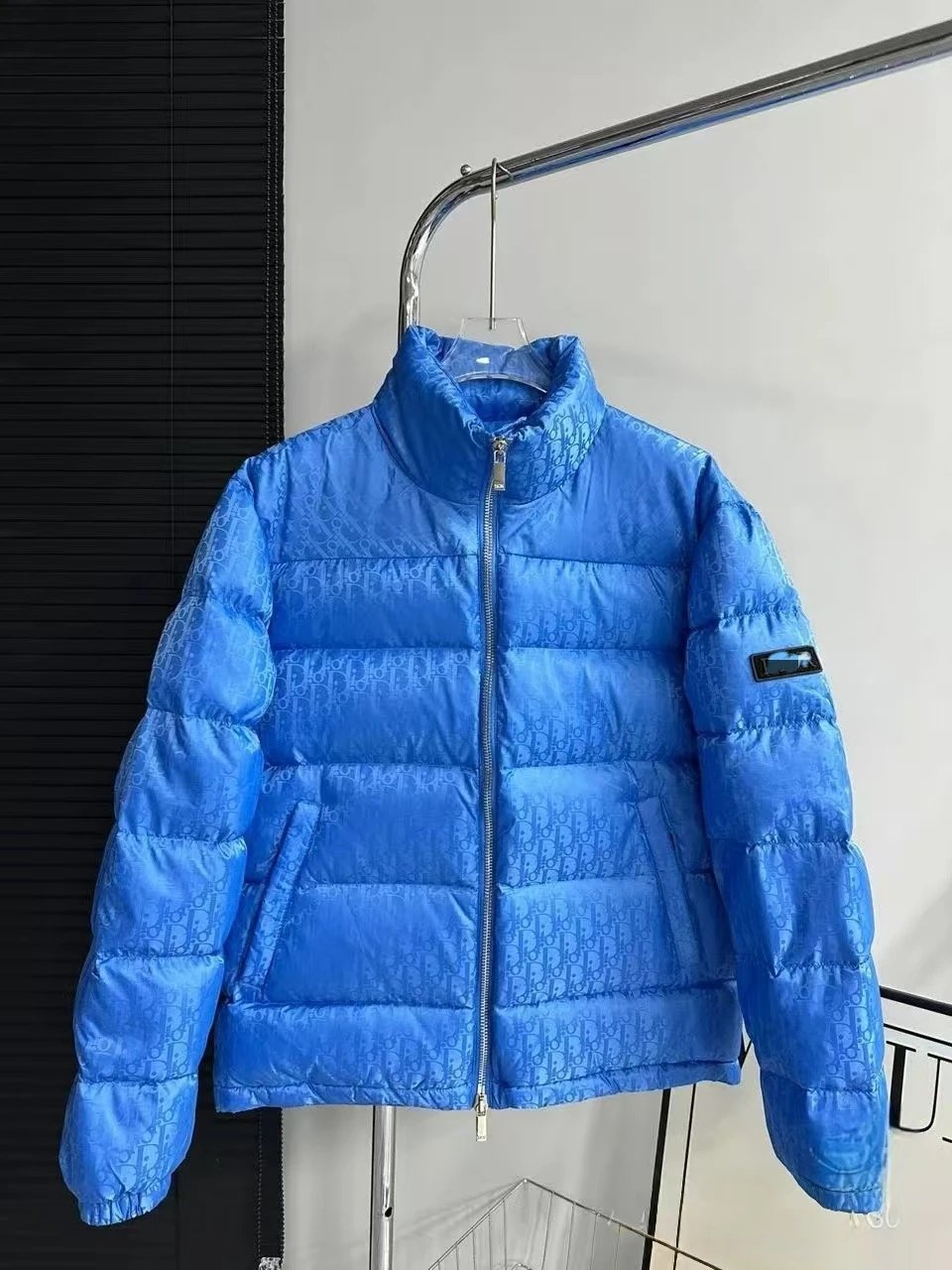 Dior Vests Quilted Monogram Puffer Vest — Blue