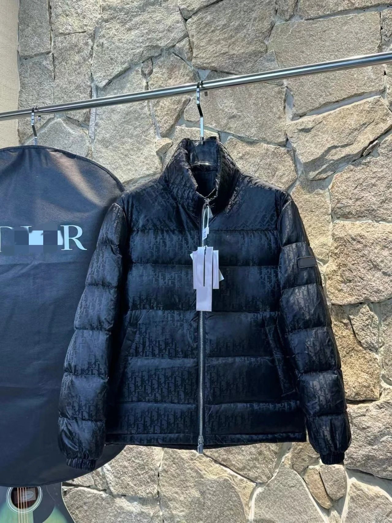 Dior Vests Quilted Monogram Puffer Vest — Navy Blue