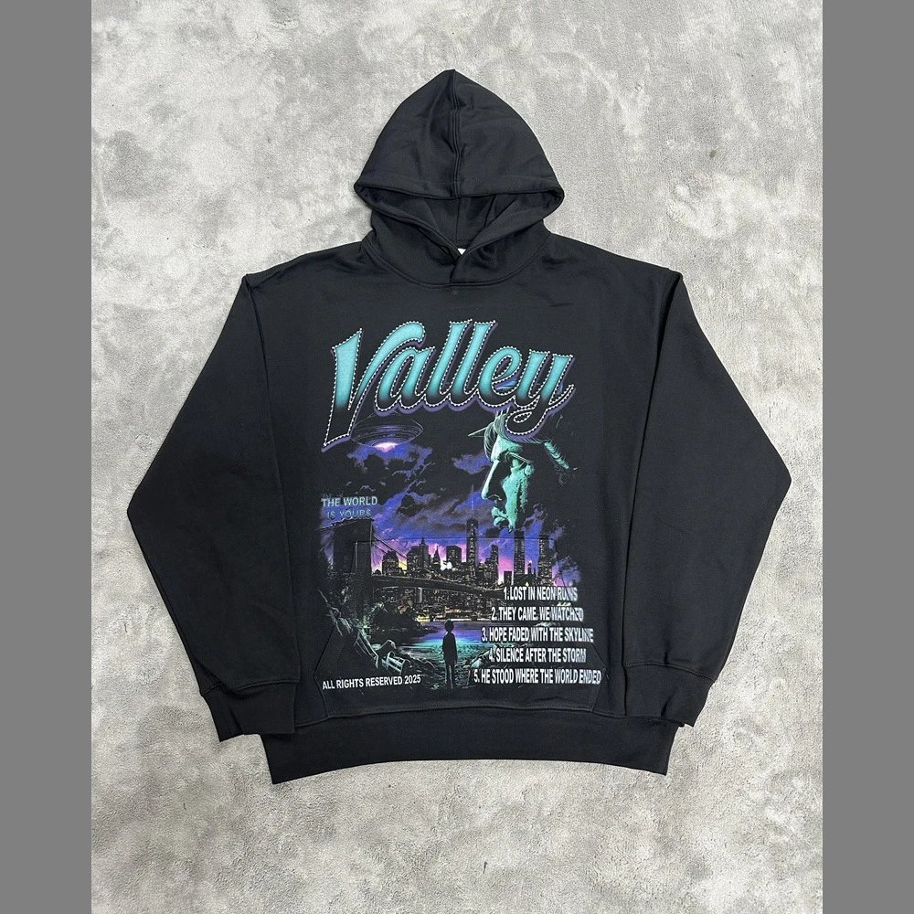 Unbranded Hoodies & Sweatshirts Graphic-print pullover hoodie — VA 14 Black