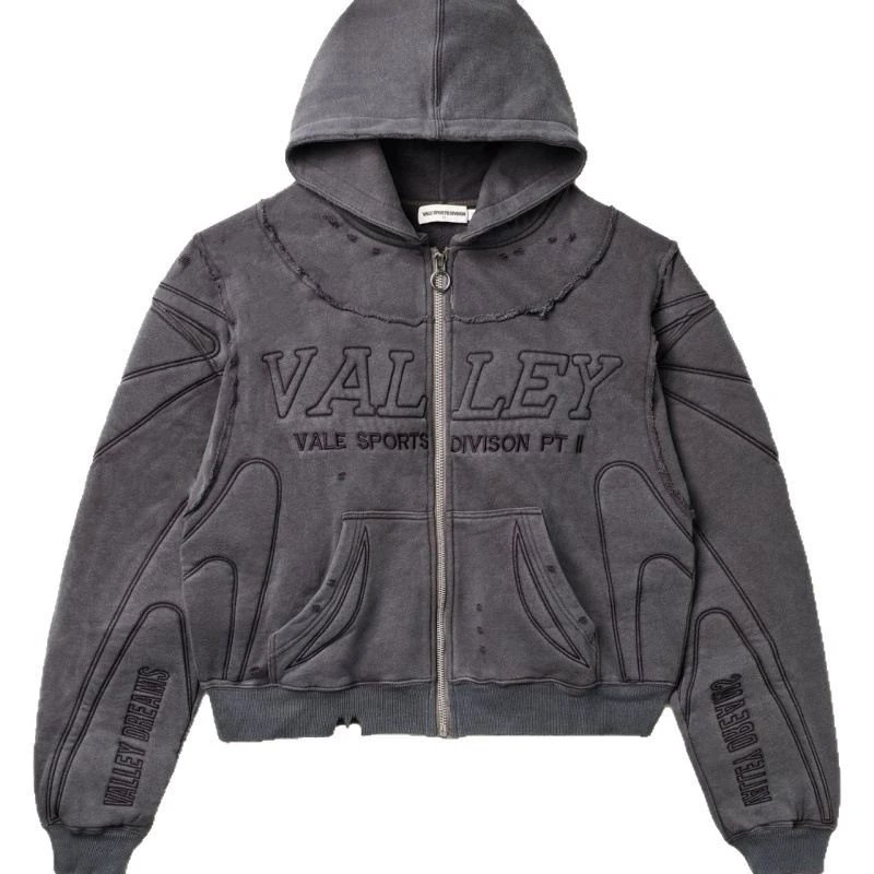 Valley Sport Division 14 Green Gray Blue Embossed Hoodie Set