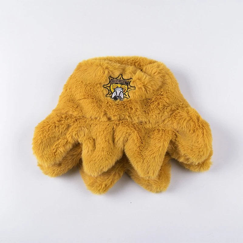 Faux Fur Octopus Hat Black Novelty Accessory