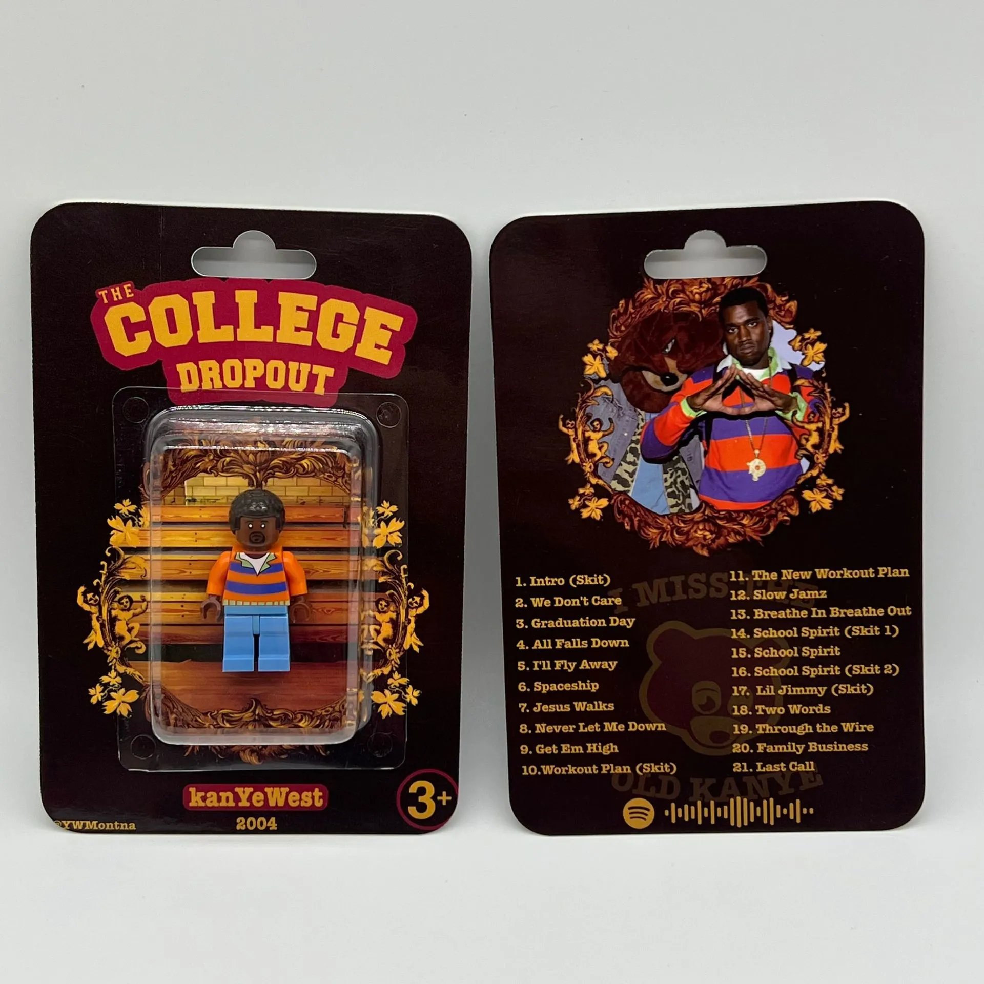 Kanye West Graduation Bear Collectible Card Black Vintage Style