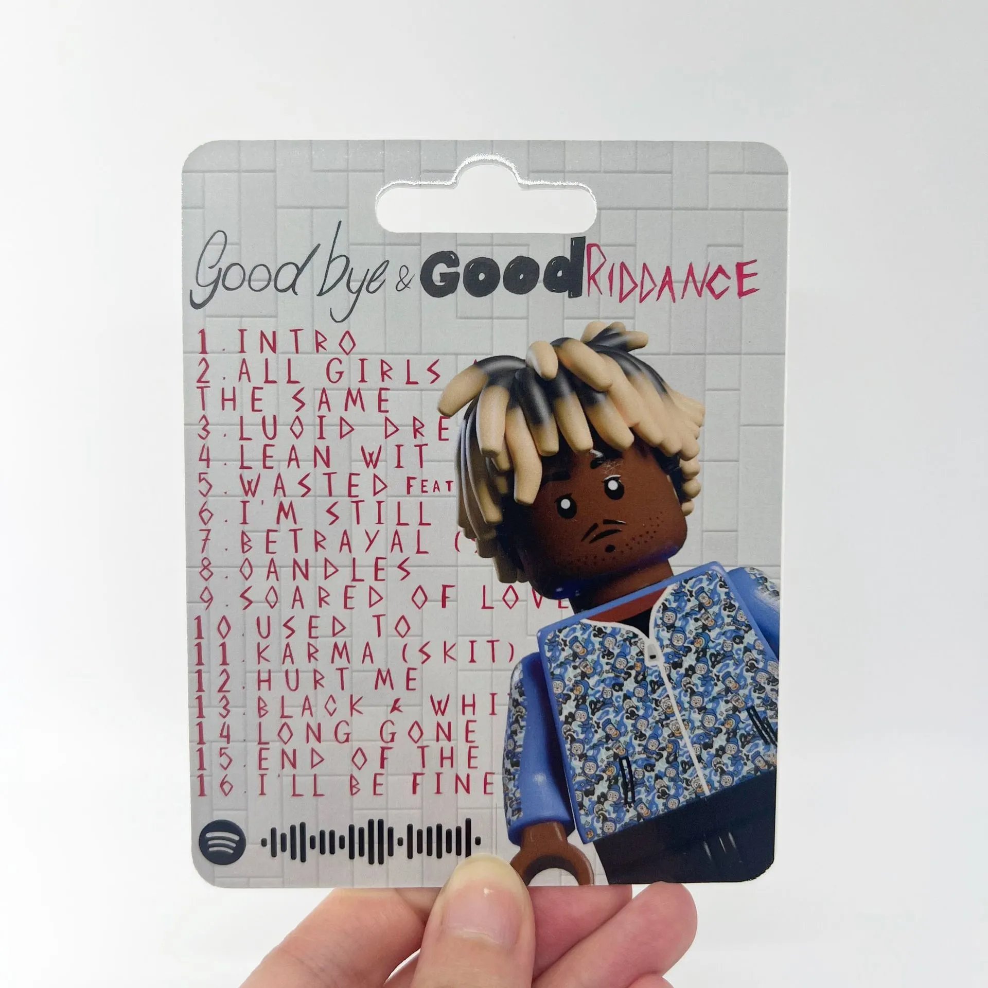 LEGO Minifigure Juice WRLD Blue Patterned Jacket Collectible Figure