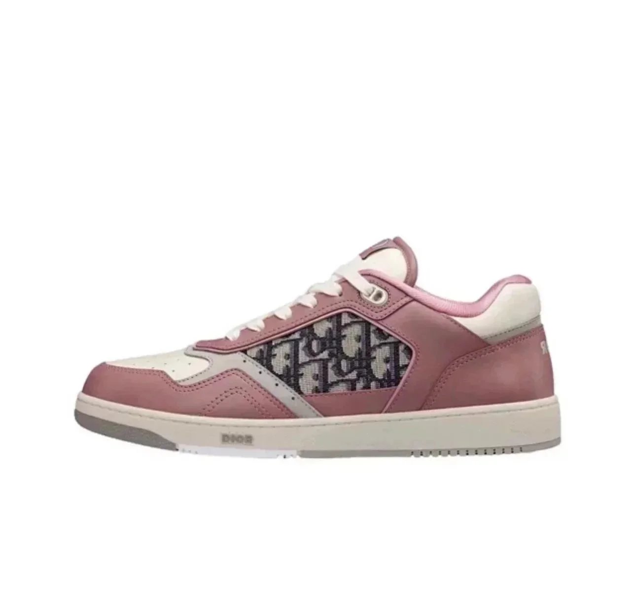 Dior Sneakers B27 Low-Top Oblique — Pink and white
