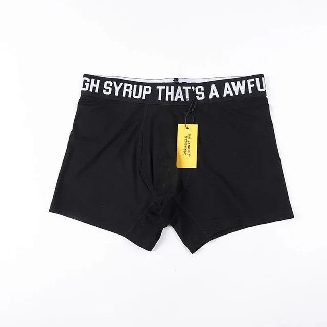 That's a Awful Lot of Cough Syrup Underwear Men's boxer briefs with logo waistband product detail image 4
