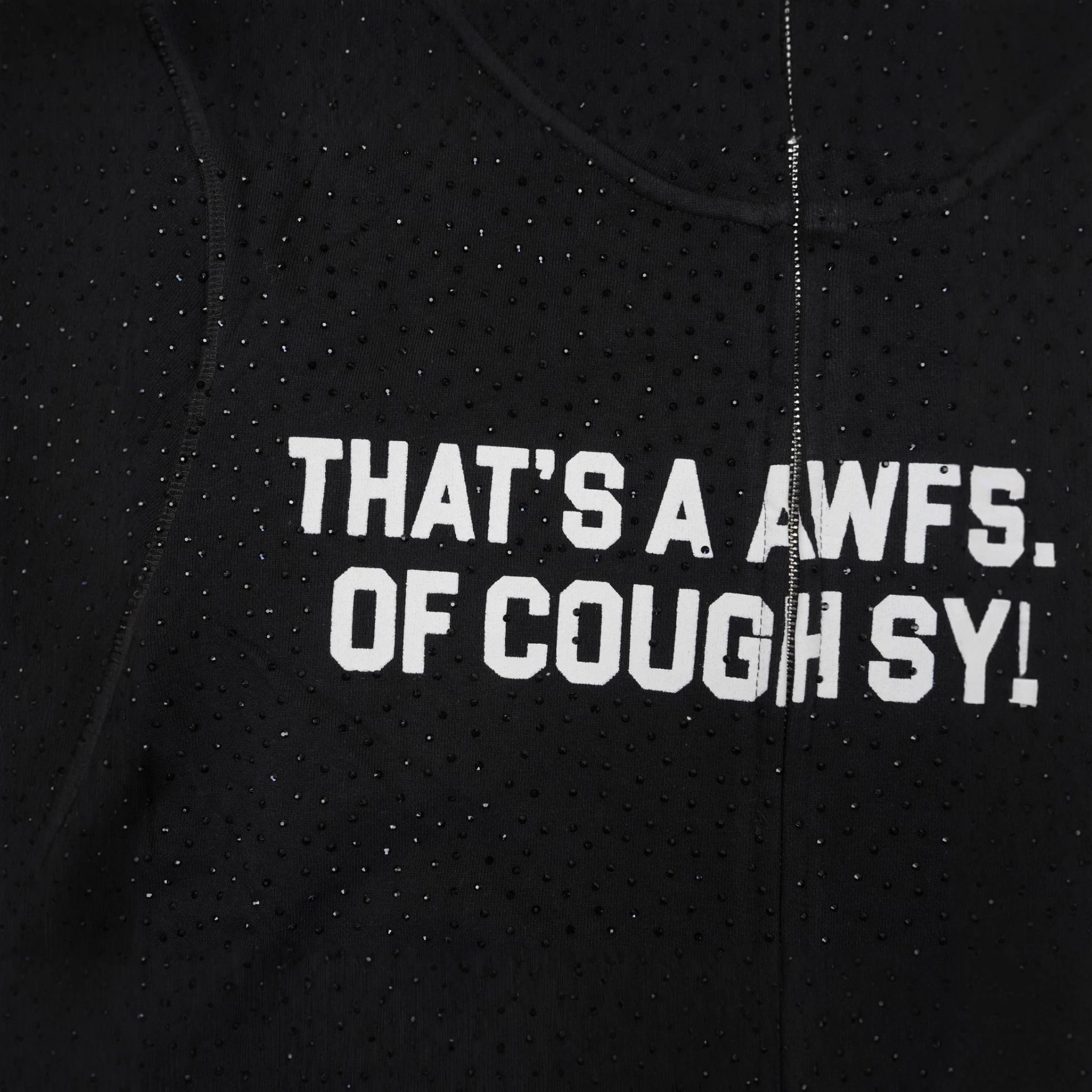 That's A Awful Lot Of Cough Syrup Black Perforated Graphic Hoodie