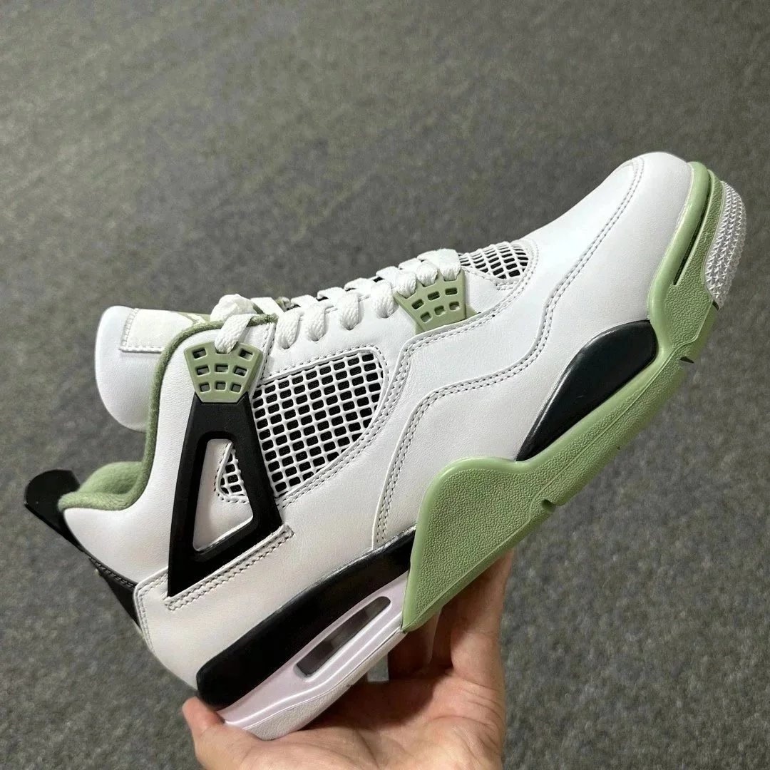 Nike Air Jordan 4 White Black Cement Retro Sneakers