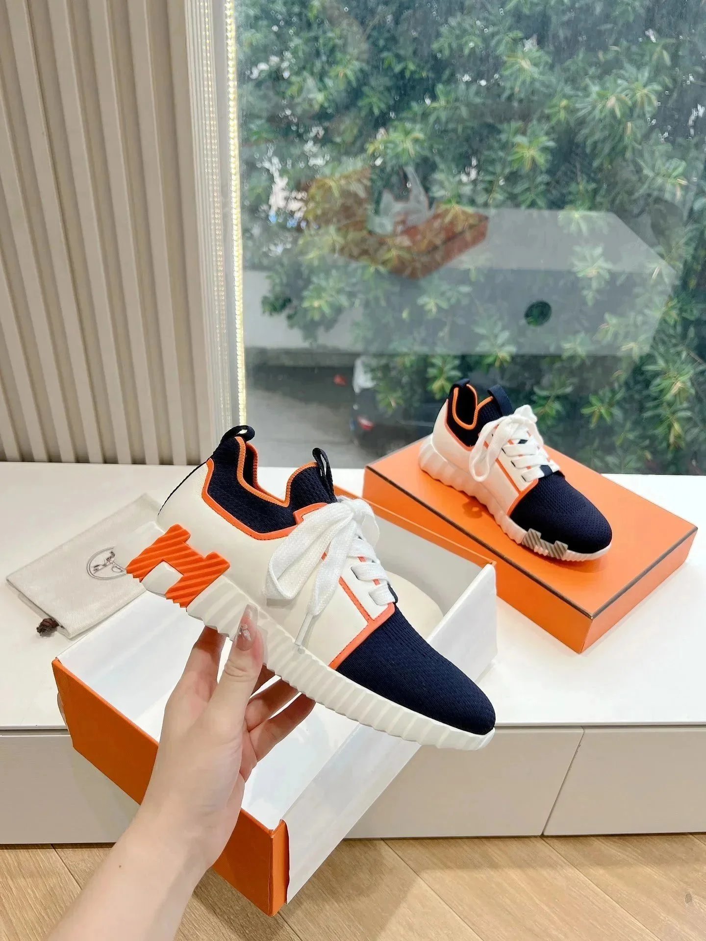 Hermès Sneakers Bouncing knit high-top — Figure 13