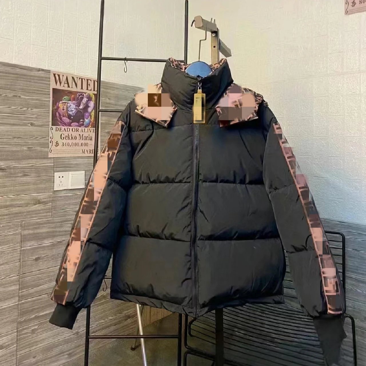 Unbranded Down Jackets Puffer Jacket with Patterned Trim image 2