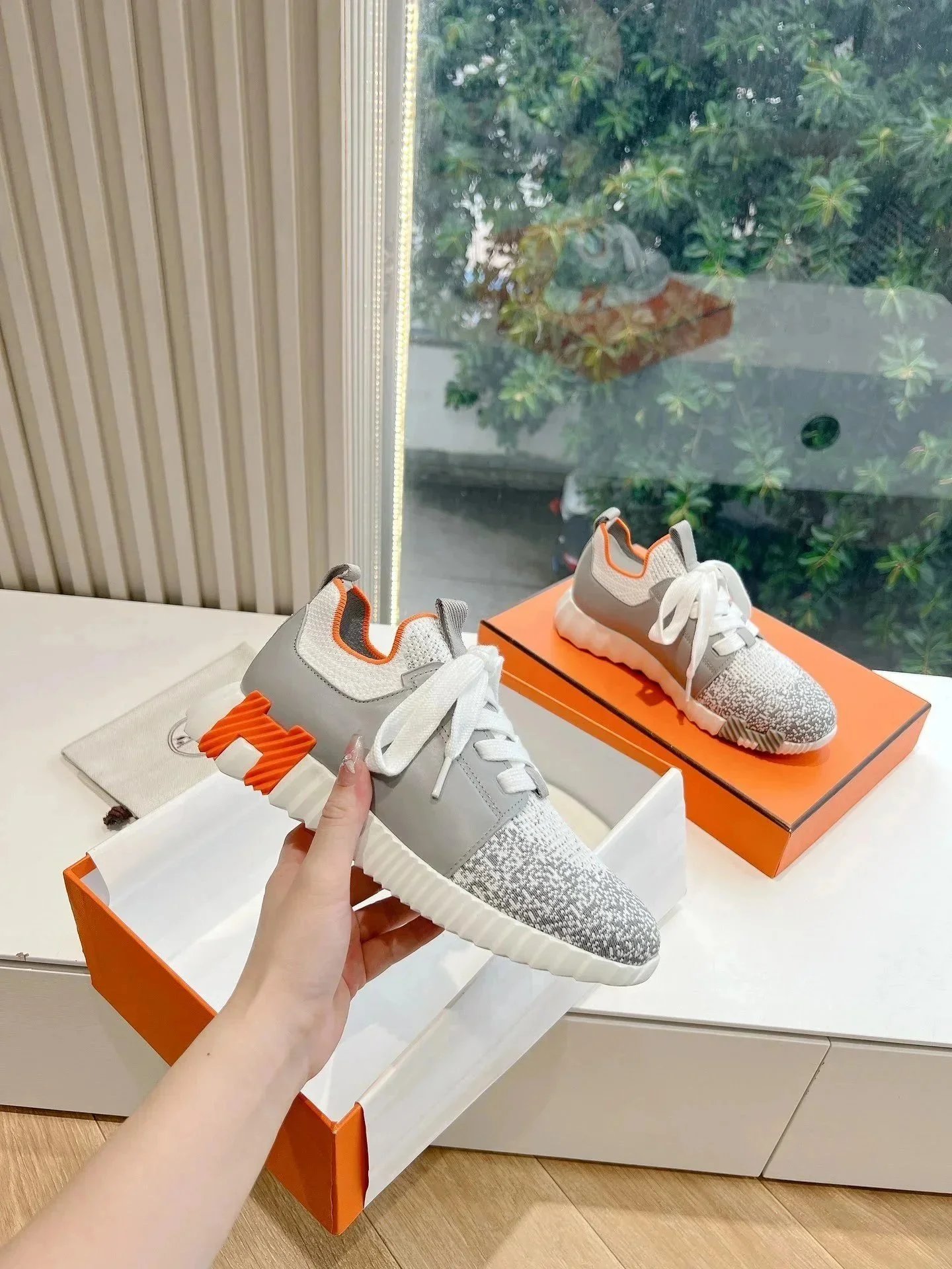 Hermès Sneakers Bouncing knit high-top — Figure 28