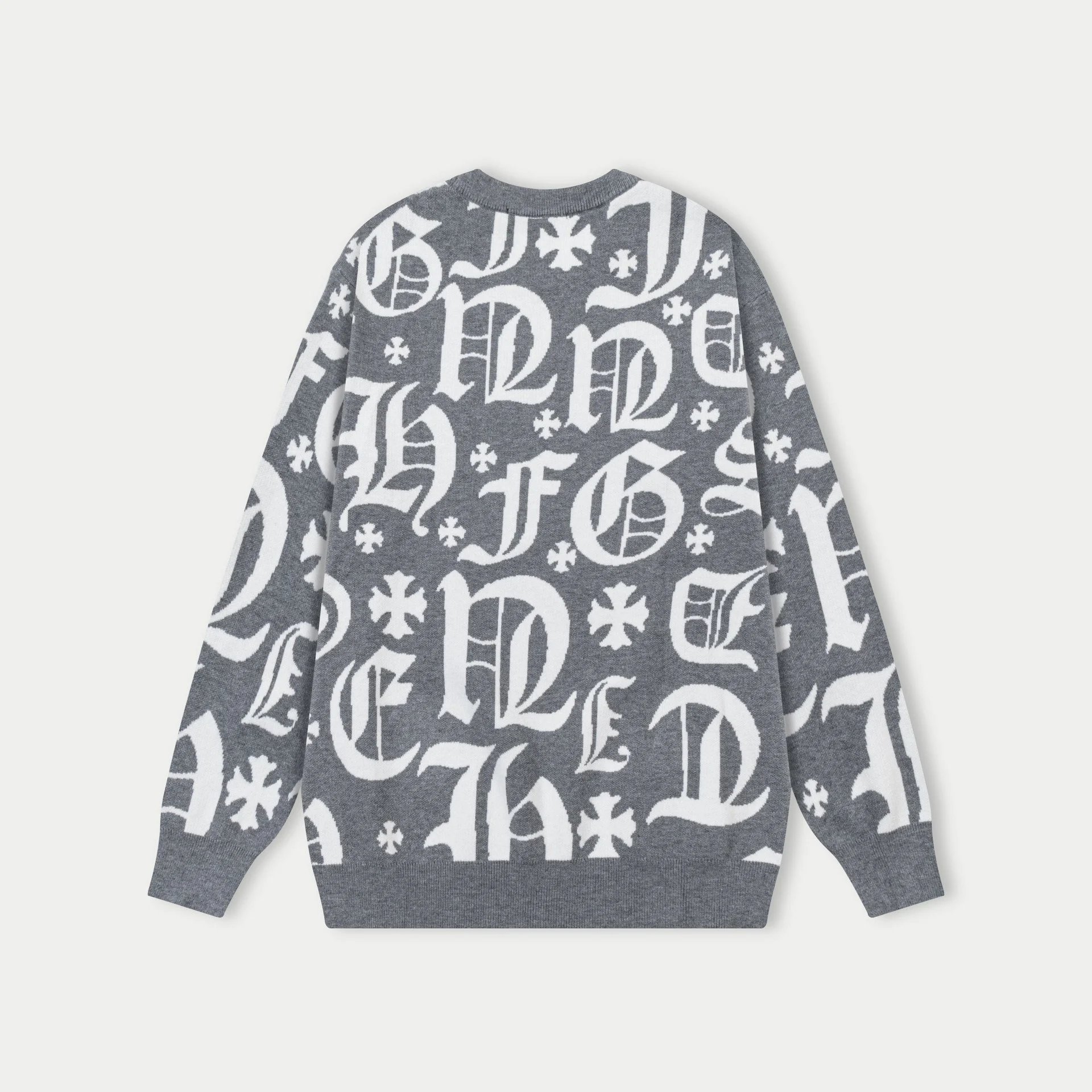 Chrome Hearts Black Gothic Letter Knit Sweater