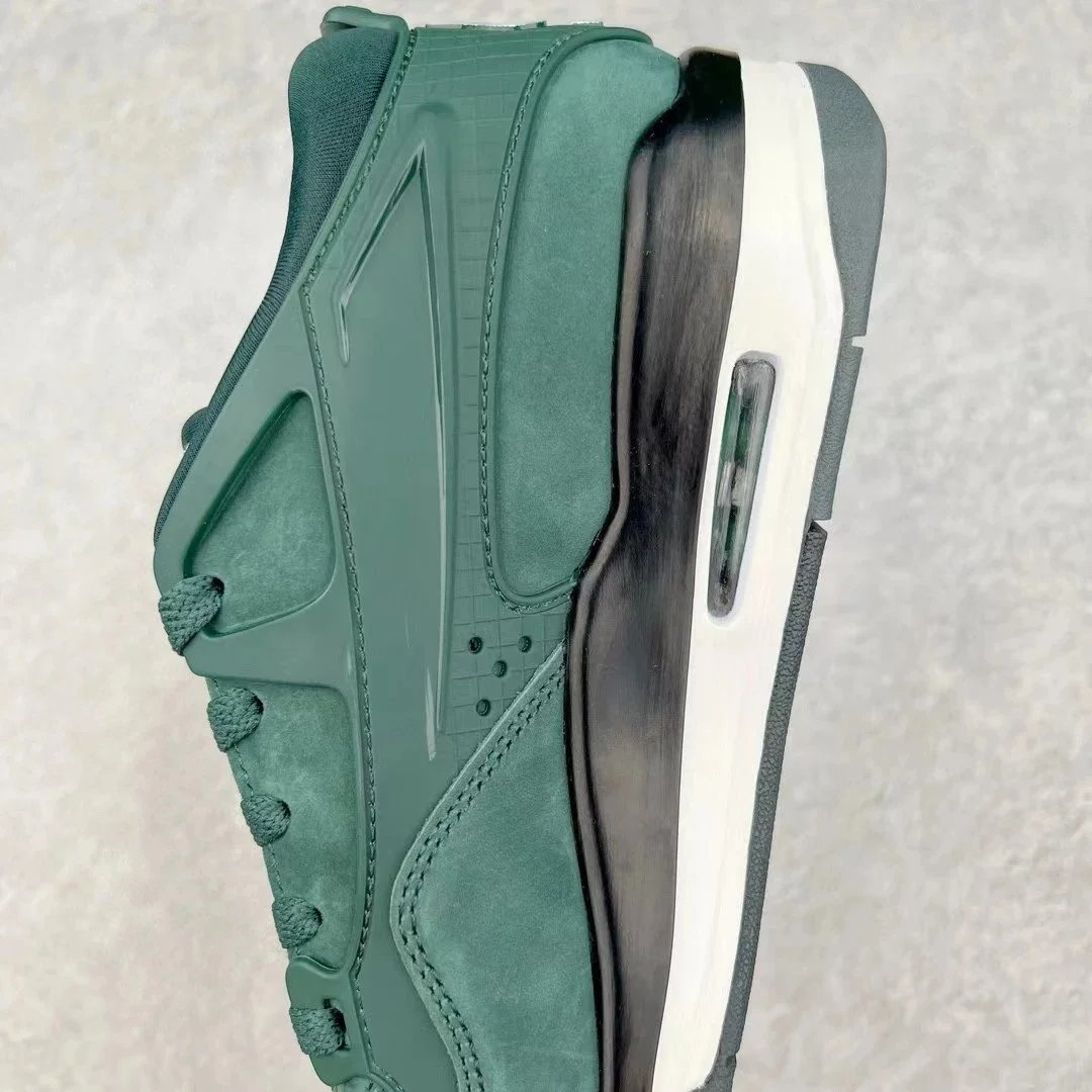 Nike Air Flight 89 Green Suede Retro Basketball Sneakers
