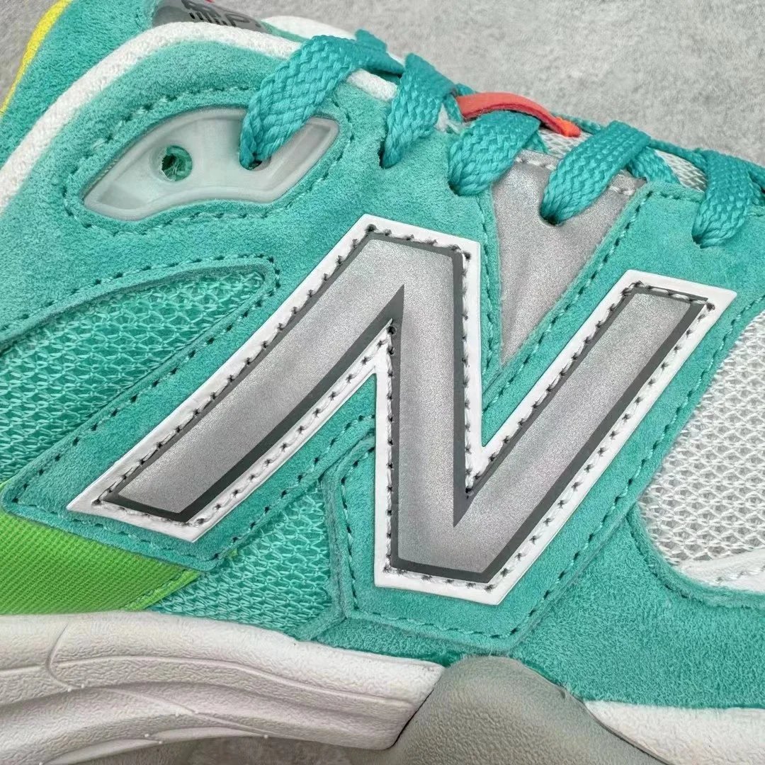 New Balance 9060 Teal Lime White Chunky Sneakers