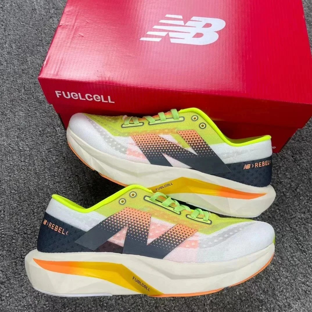 New Balance Sneakers FuelCell Rebel v4 — White, green, and black