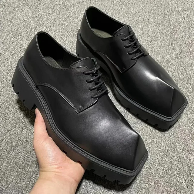 Prada Leather Shoes Lace-Up Platform Derby product detail image 7