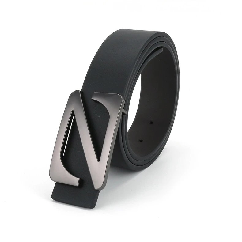 Unbranded Belts Black belt with Z-shaped buckle image 3