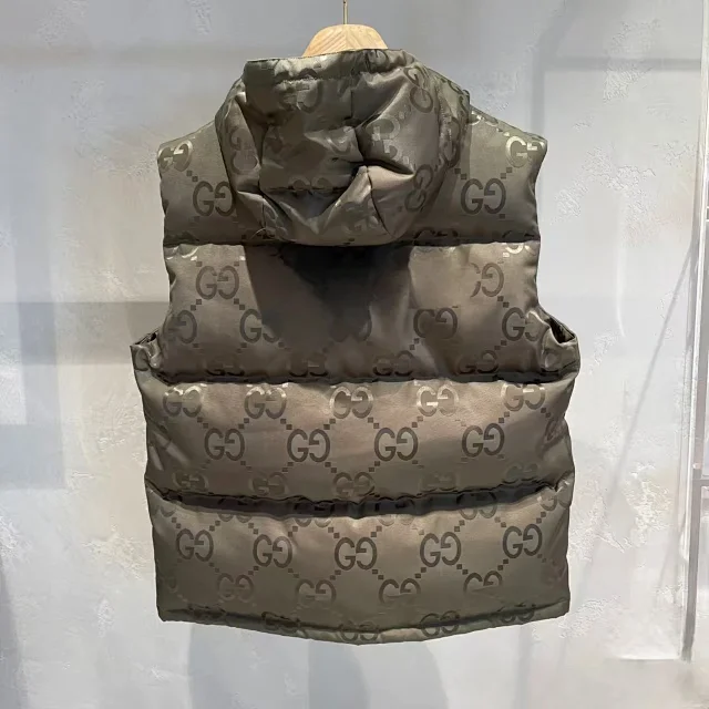 Gucci Vests Hooded Monogram Puffer Vest product detail image 12