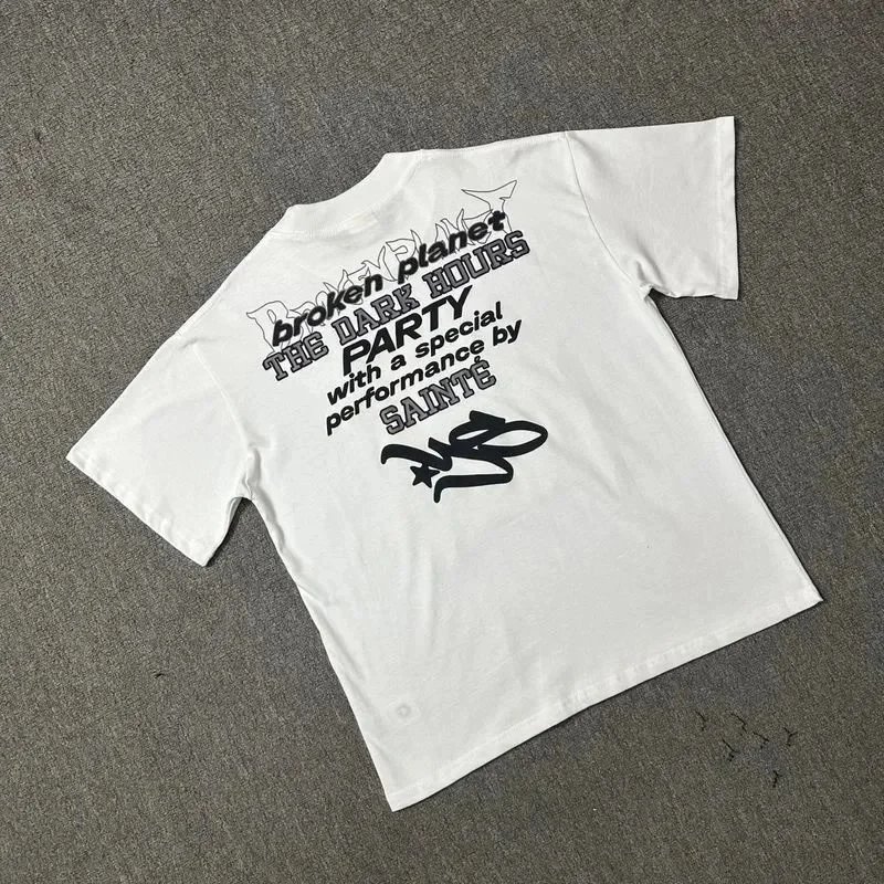 I Broken Planet White Graphic Print T-Shirt