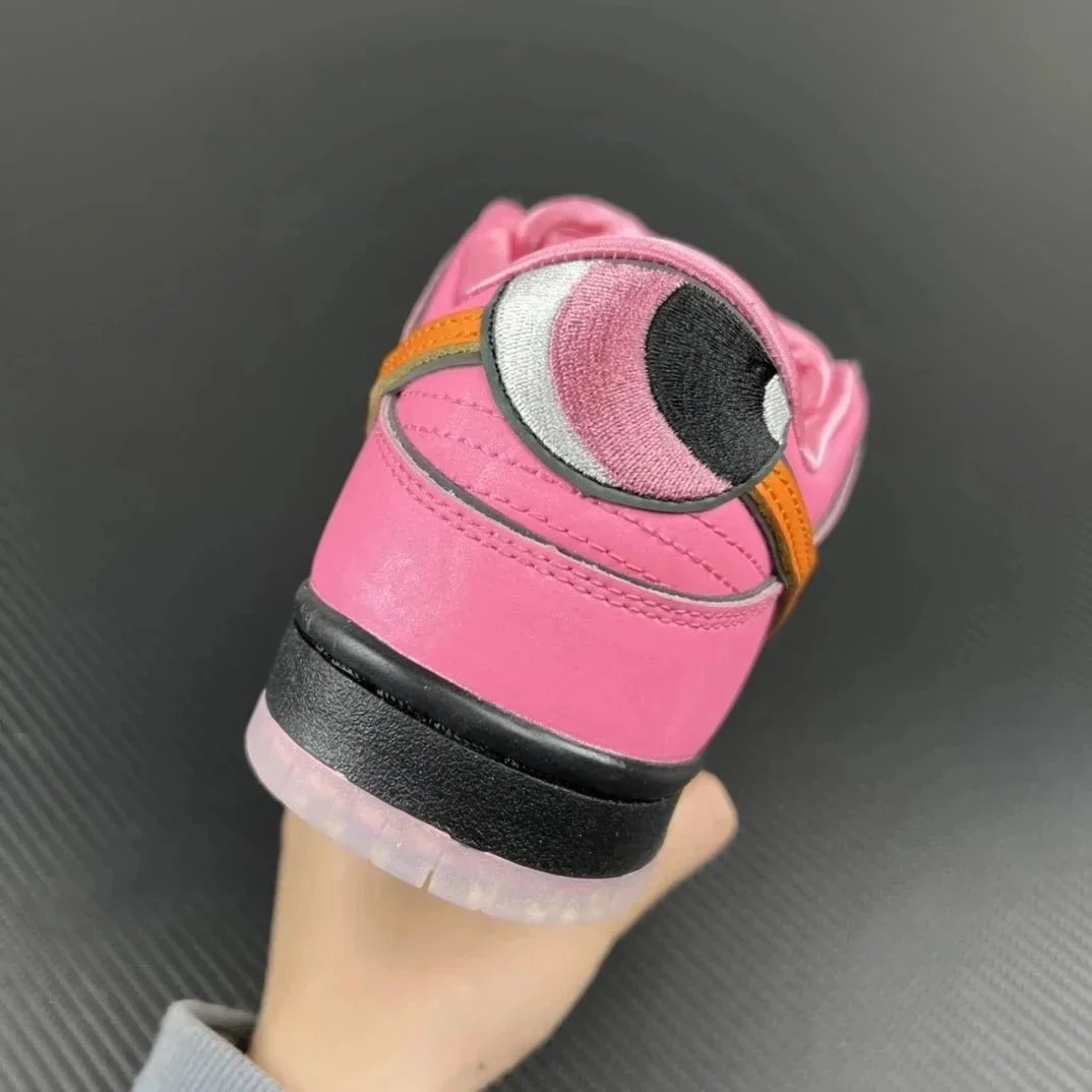 Nike Dunk Low Pink Orange Swoosh Casual Sneakers