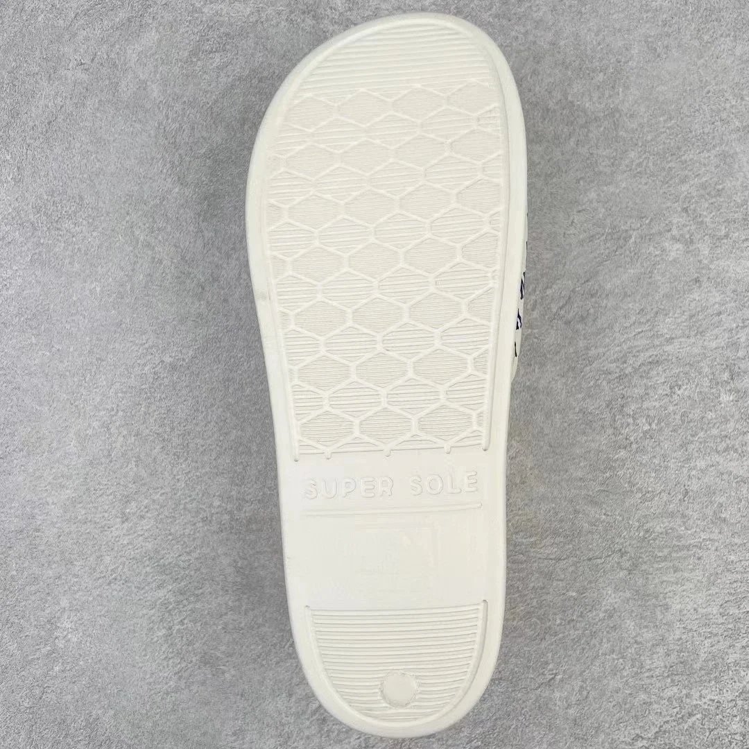 MLB Slide Sandals White Black Beige Patterned Casual Slippers