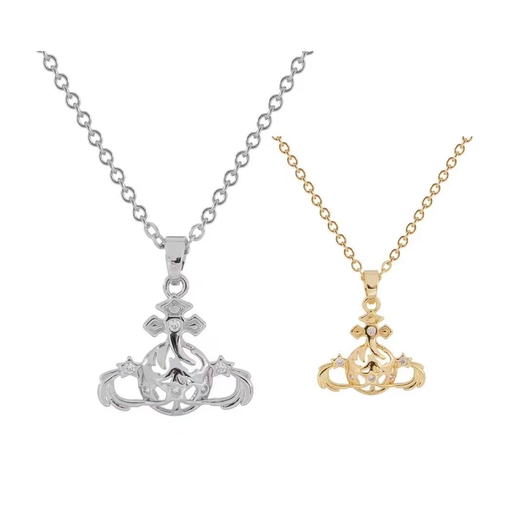 Vivienne Westwood Orb Silver Punk Necklace And Earrings Set