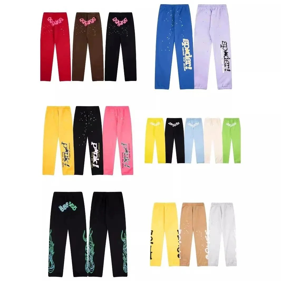 Spider Graphic Hoodie and Sweatpants Set Multicolor Streetwear